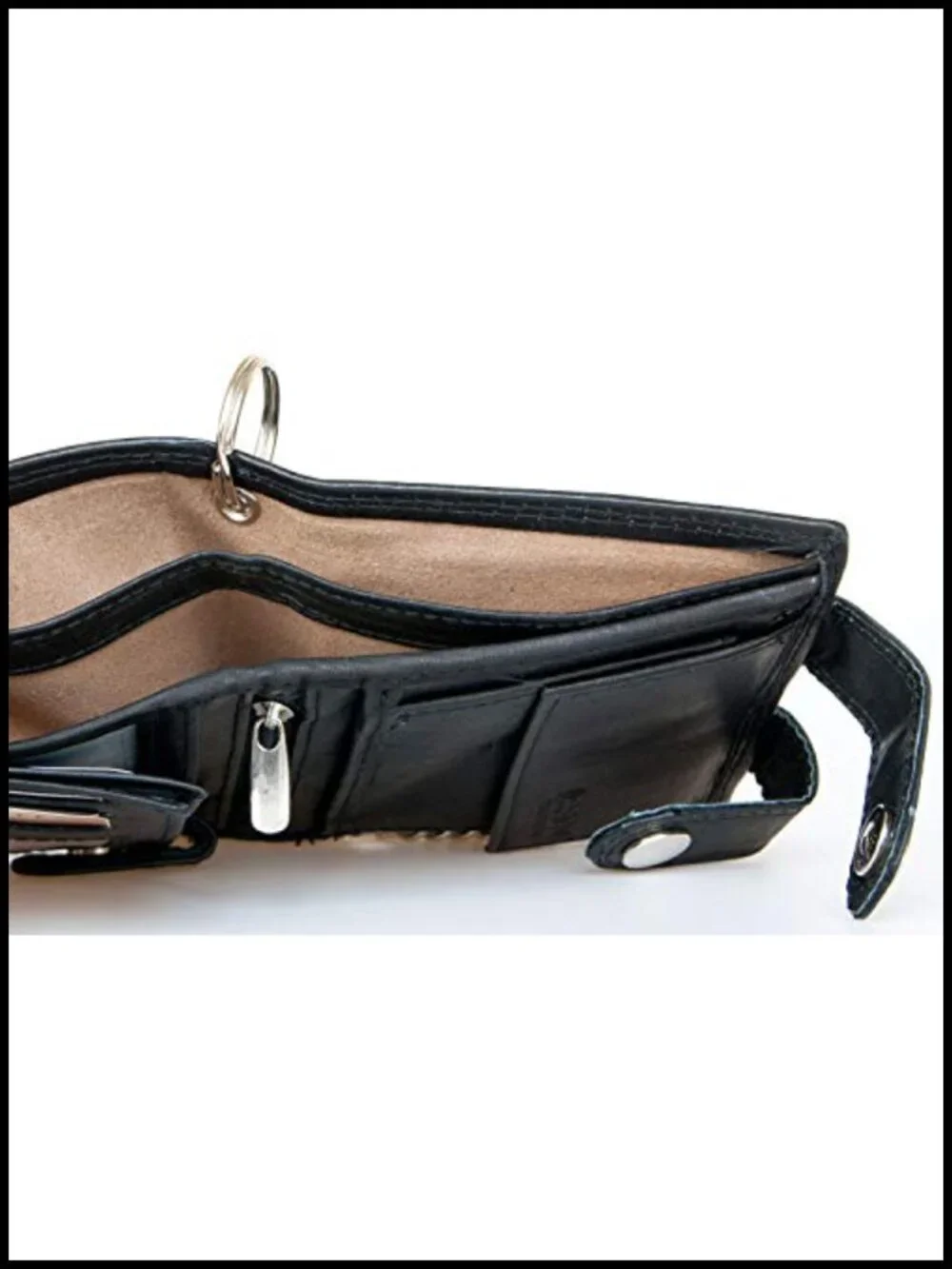 RFID Blocking Leather Biker Wallet with 18 Inch Chain